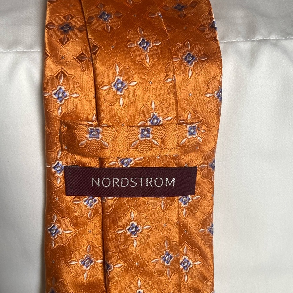 Nordstrom Orange Floral Tie
